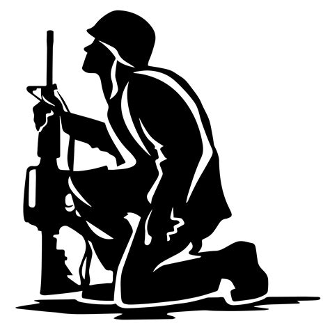 Silhouette Of Soldier Kneeling 💖kneeling Soldier Silhouette Neo