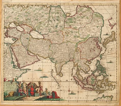Antique Map Of Asia By Danckerts 1680