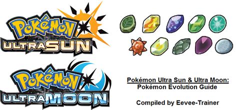 Pokémon Ultra Sun Moon Pokémon Evolution Guide W