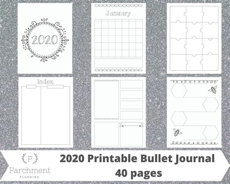 Blank Bullet Journal Printables