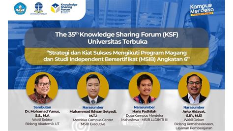 The 35th Knowledge Sharing Forum Ksf Universitas Terbuka Youtube