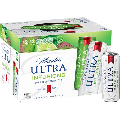 Michelob Ultra Infusions Lime And Prickly Pear Cactus Light Beer 12pk