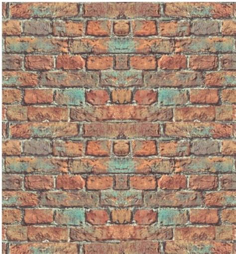 Instant Download Rainbow Brick Wallpaper A4 Pdf Sheet In 12th Etsy