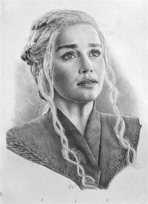 Khaleesi Drawing Beautiful Image Drawing Skill