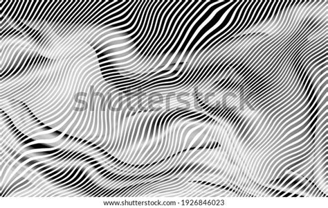 White Zebra Wave Pattern Abstract Background Stock Illustration