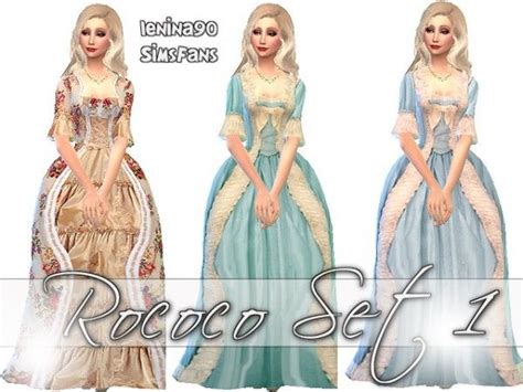 Sims Fans Rococo Dress Set 1 By Lenina 90 • Sims 4 Downloads Sims