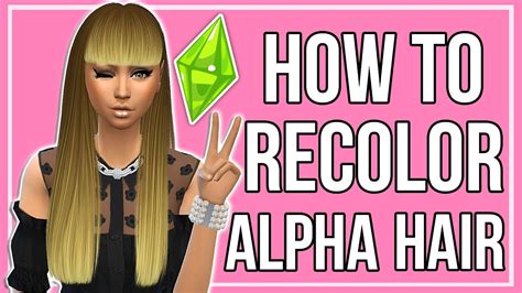 The Sims 4 How To Make Custom Content Hair Recolors Alpha Hairs