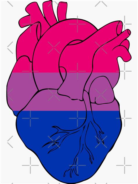 Bisexual Heart Sticker By Martii528 Redbubble