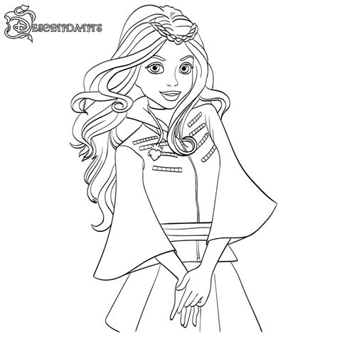 Descendants coloring pages are a fun way for kids of all ages, adults to develop creativity, concentration, fine motor skills, and color recognition. Pin on Descendants 6 yo party