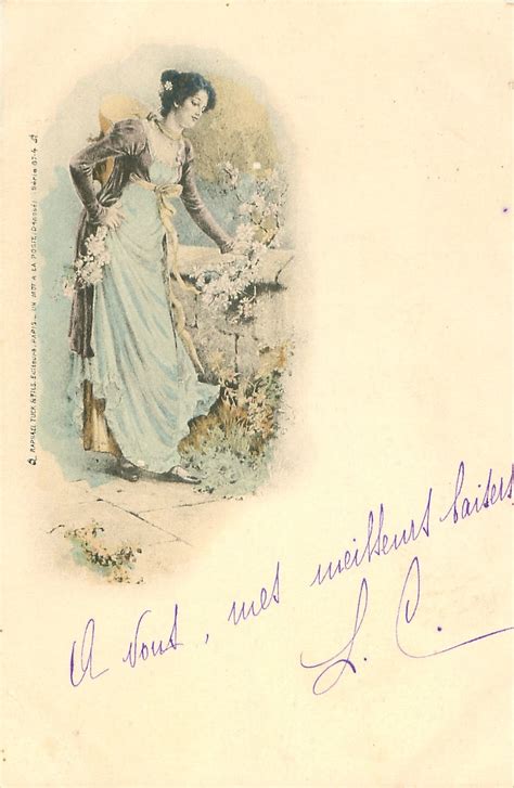 Коллекция картинок Красавицы на старинных открытках часть 3