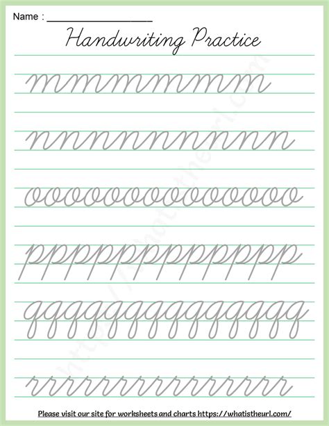 Maybe you would like to learn more about one of these? Cursive Handwriting Practice Worksheet | Alphabets a-z ...