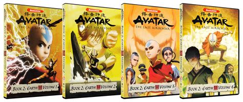 Avatar The Last Airbender Book 2 Earth Volume 1 4 Boxset On