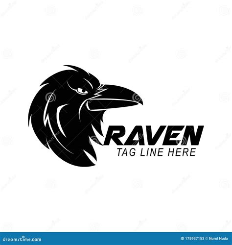 Raven Logo Design Vector Template Stock Vector Illustration Of