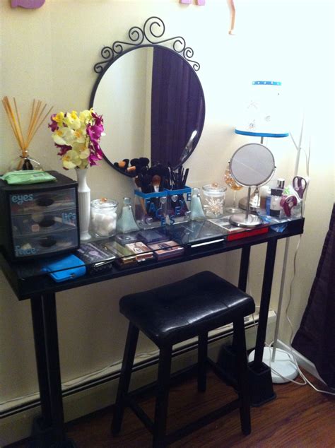 I, also, wanted to share my experience with… When in doubt, make your own vanity table