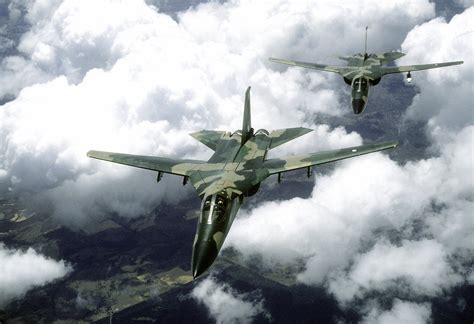 Two Royal Australian Air Force F 111 Aircraft In Flight During Exercise