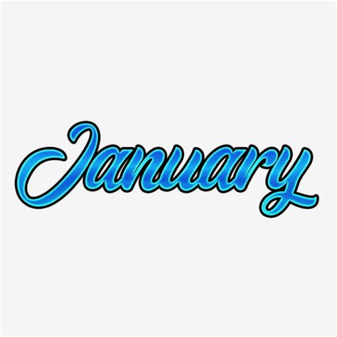 January Clipart Transparent Png Hd January Text Effects January