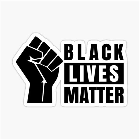Black Lives Matter Fist Logo Black 3 Sticker By Danstel Redbubble