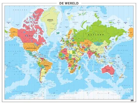 Digital Political World Map Dutch 315 123 Digital Maps Wereldkaart