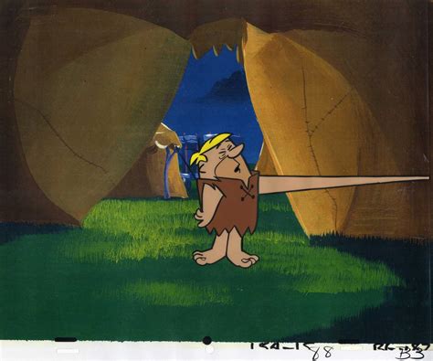 Original Production Cel Of Barney Rubble From The Fli