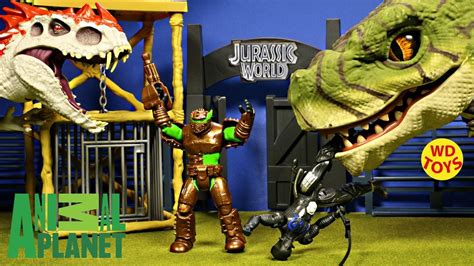 New Animal Planet T Rex Tower Mega Playset Vs D Rex Jurassic Park