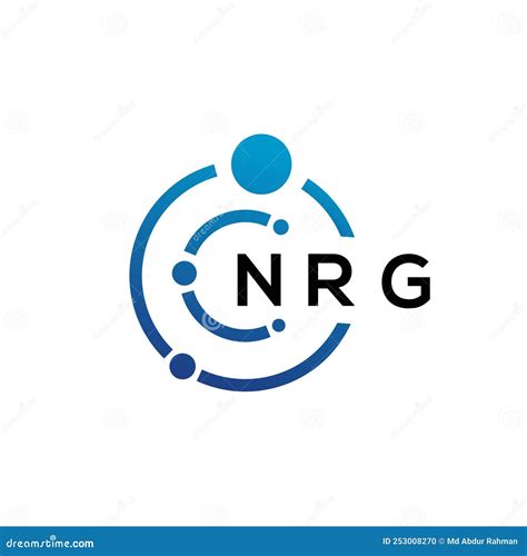 Nrg Letter Technology Logo Design On White Background Nrg Creative