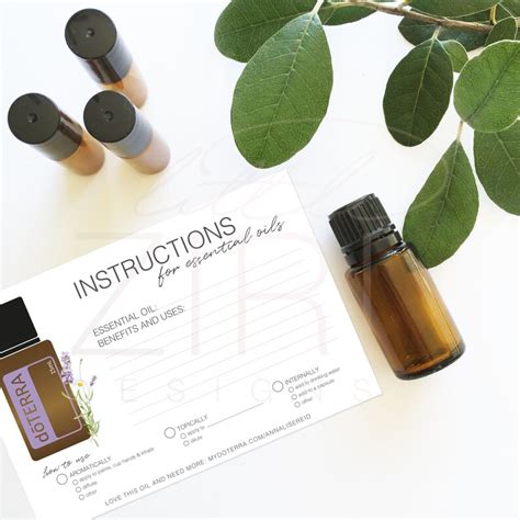 Instructions For Essential Oils Generic Cards Etsy