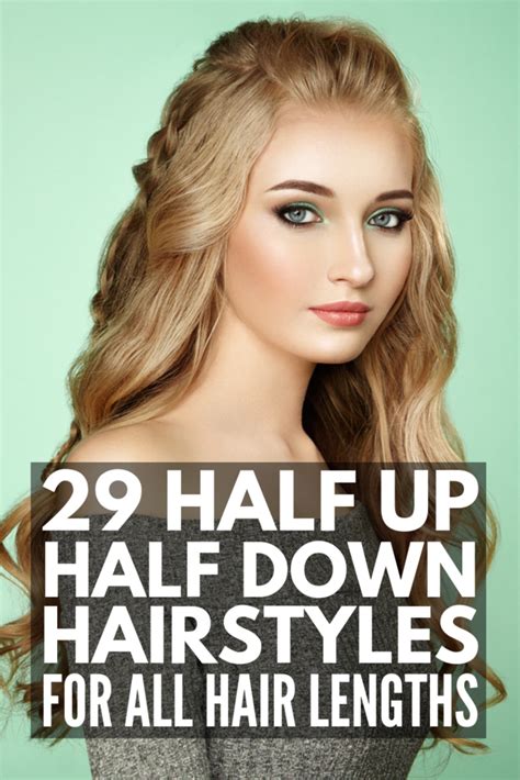 Start by separating two front sections and twisting them back. Running Late? 29 Half Up Half Down Hairstyles for Lazy ...