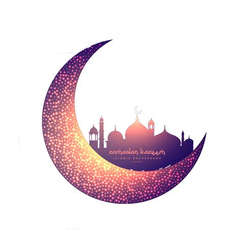 Creative Eid Mubarak With Moon Transparent Background Download Png Image