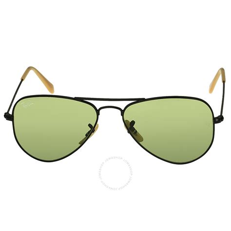Ray Ban Aviator Small Metal Black Frame Green Lens Mens 52mm Mens Sunglasses Rb3044 52 006 14