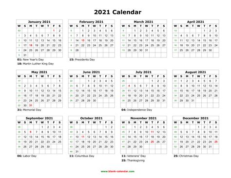 Word (.doc) and excel (.xls) format: 2021 Printable Word Calendar | 2021 Printable Calendars