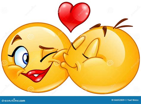 Beijo Dos Emoticons Ilustra O Do Vetor Ilustra O De Facial