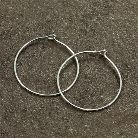 Medium Silver Wire Hoop Earrings Sterling By Sandcanyonjewelryllc