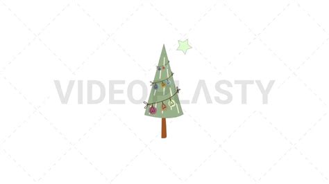 Christmas Tree With Lights Stock Animation Videoplasty