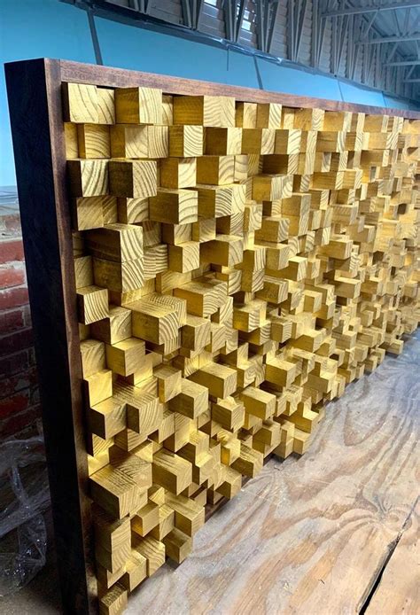Gold Wooden Sound Diffuser Acoustic Panel Soundproofing Etsy Hout