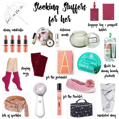 Stocking Stuffer Ideas For Her Stocking Stuffers For Her Christmas Gift Guide Mom Gift Guide