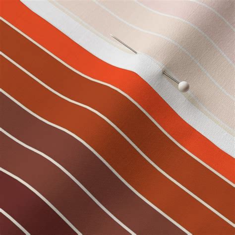 70s Graphic Stripes In Orange Ombre Fabric Spoonflower