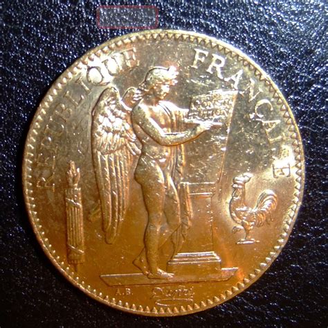 Rare 1900 A French 100 Franc 9335 Oz Net Pure Gold Aubu