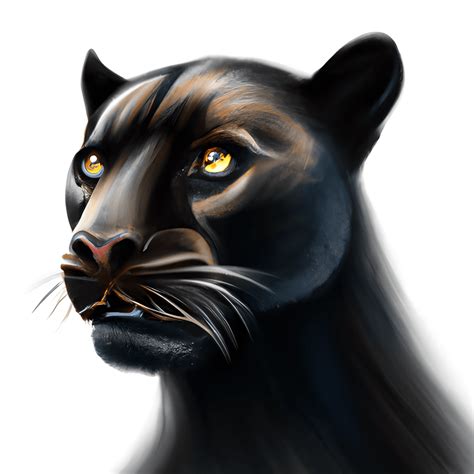 Realistic Drawing Of Black Panther · Creative Fabrica