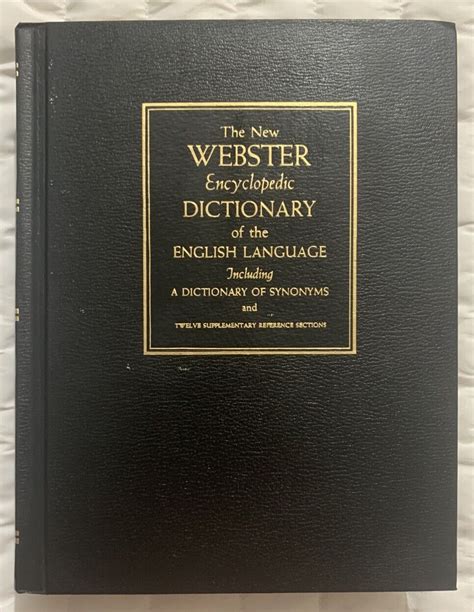 1970s The New Webster Encyclopedic Dictionary Of The English Language ...