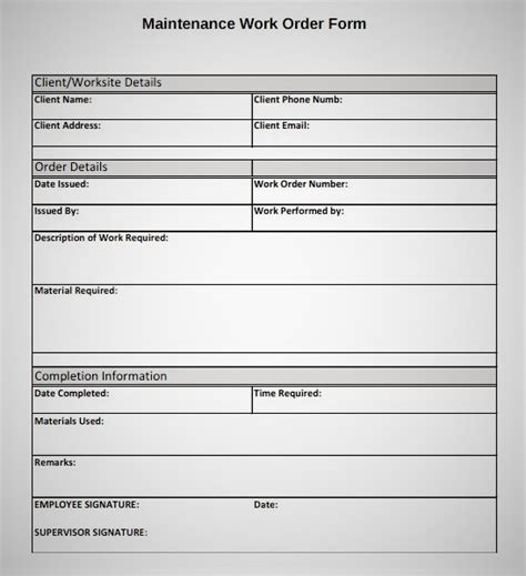 Use them to process repair then the service or maintenance person would receive a printed work order form to take to the site location. Printable Work Order Forms | charlotte clergy coalition