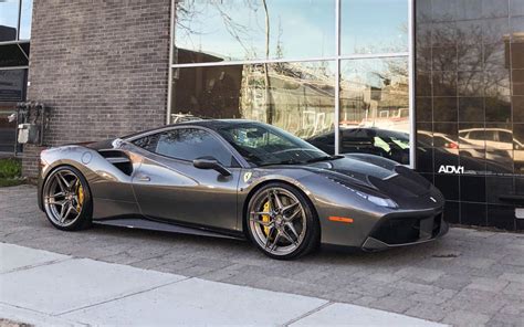 The legendary italian automaker launches the latest model ferrari 488 gtb for sale with the performance and extravagance the world has come to know and love. Grigio Silverstone Gray Ferrari 488 GTB - ADV510 M.V2 Advanced Series Wheels