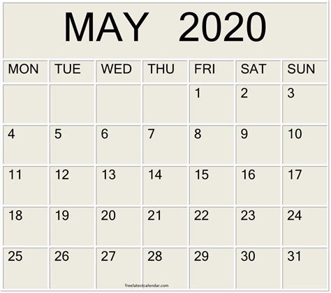 Take Large Print Monthly Calendar 2020 Calendar Printables Free Blank