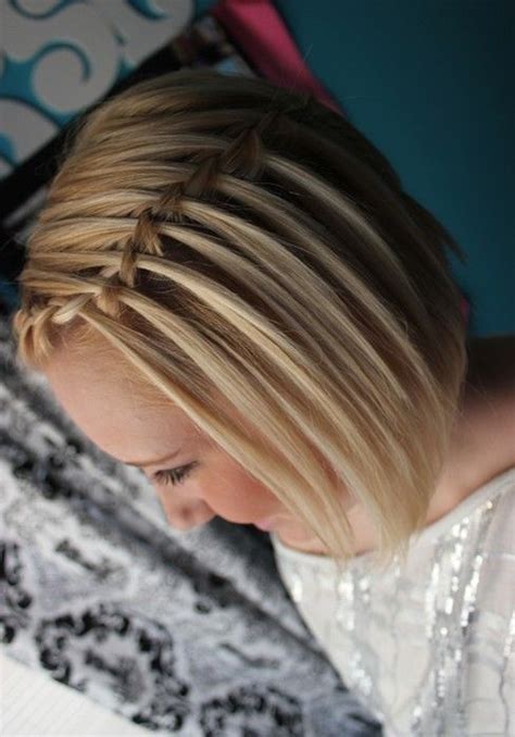 Waterfall Braid With Short Hair French Braided Hairstyles