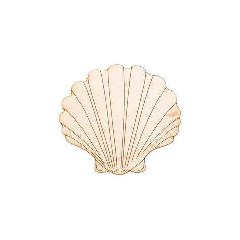 Clam Shell Detailed Wood Cutout Seashells Wood Decor Nautical Etsy