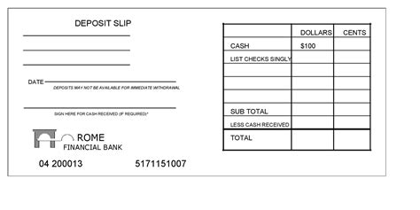 37 Bank Deposit Slip Templates And Examples Templatelab