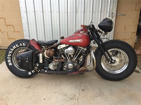 Shovelhead Bobber Rigid Springer Motocicleta Bobber Motos Antiguas