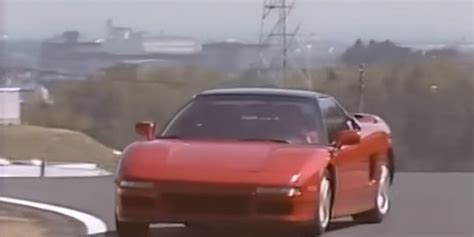 Ayrton Senna Drives The Hondaacura Nsx At The Suzuka Circuit In Japan