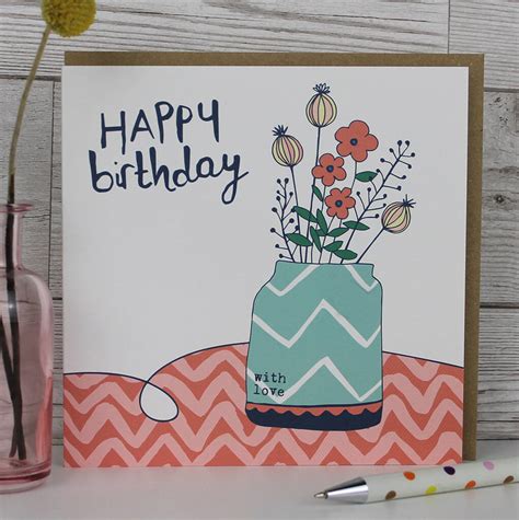 Pack Of Four Female Birthday Greetings Cards By Molly Mae