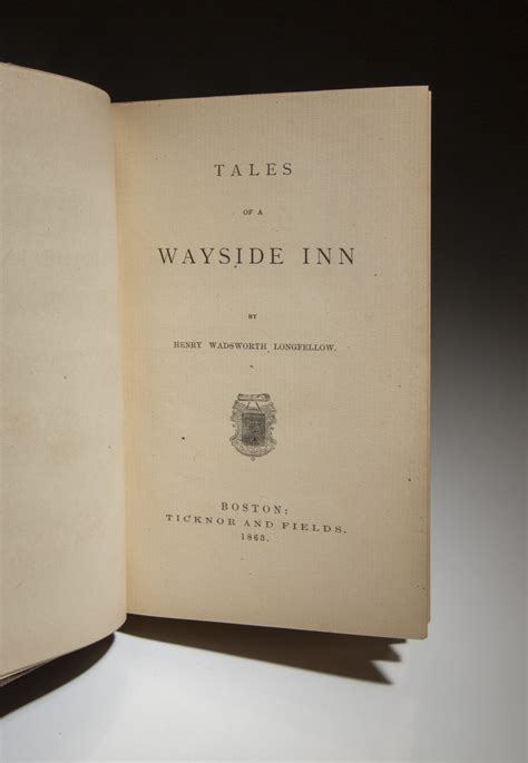 Tales Of A Wayside Inn The First Edition Rare Books
