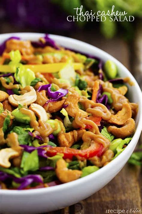 Thai Cashew Chopped Salad With A Ginger Peanut Sauce The Recipe Critic